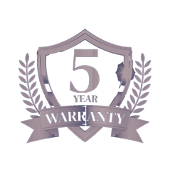 5 year warranty badge