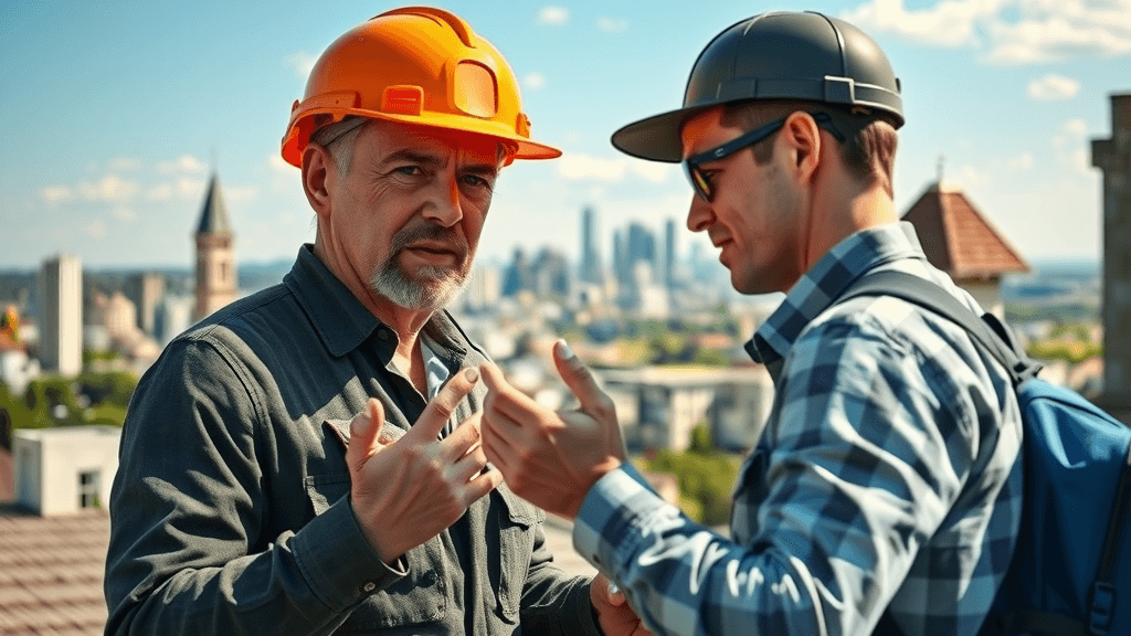 A comprehensive roof inspection with a homeowner assisting a professional.