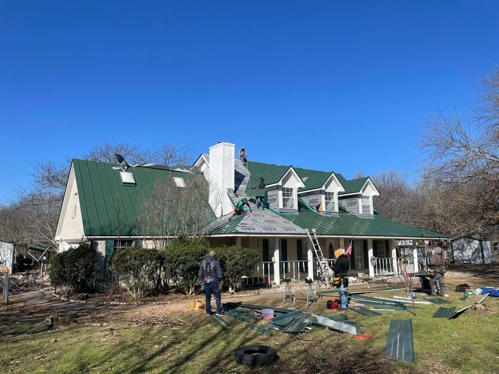 Gillean brothers roofing metal roofing installation in Texas