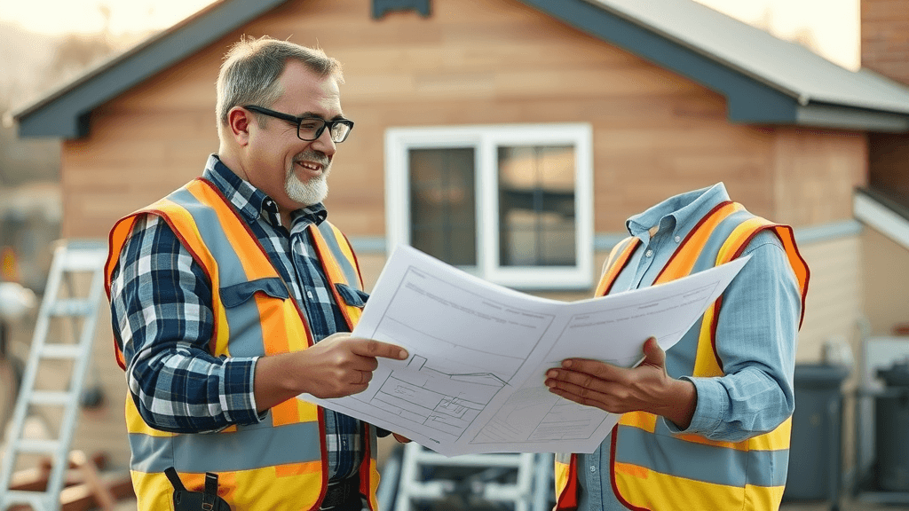 professional roofer discussing metal roofing for homes with a homeowner, representing reliable roofing contractor advice